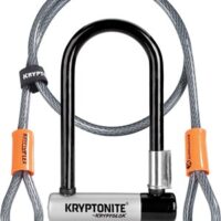 Kryptonite Kryptolok Mini U-lock with FlexFrame Bracket - Sold Secure Gold