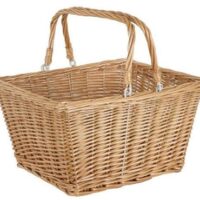 ETC Square Wicker Basket With QR