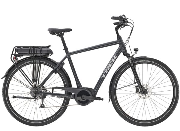 Trek Verve+ 1 400Wh Electric Hybrid Bike 2022 in Solid Charcoal