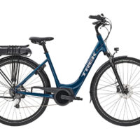 Trek Verve+ 1 Lowstep 400wh Electric Hybrid Bike 2022 in Blue
