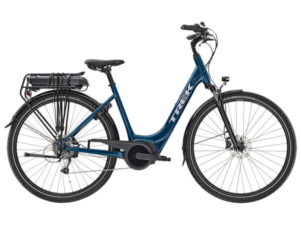 Trek Verve+ 1 Lowstep 500wh Electric Hybrid Bike 2022 in Blue