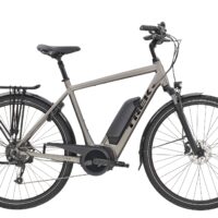 Trek Verve+ 2 Crossbar 500wh Electric Hybrid Bike 2022 in Grey